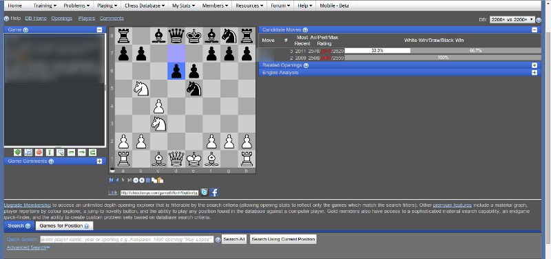 chessbase reader filter out draw games