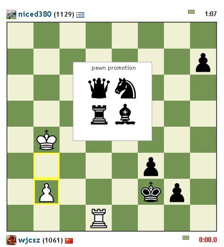 image showing pawn being promoted