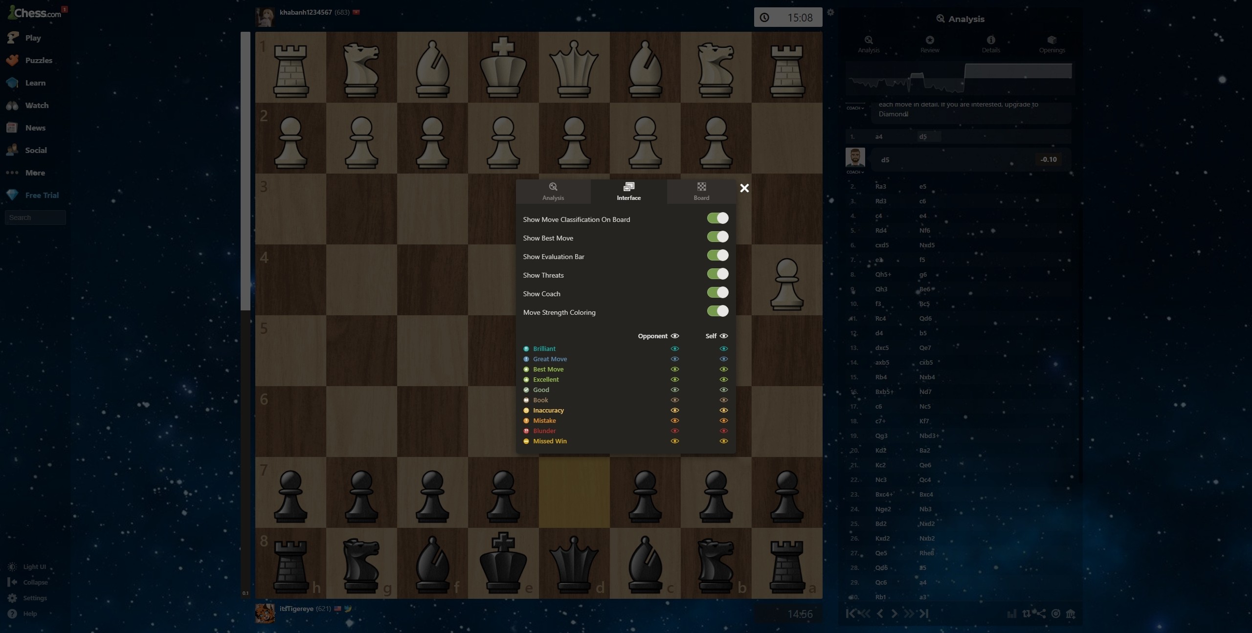 Bug Report} Analysis feature suggesting illegal moves/not evaluating the  position on the board - Chess Forums 