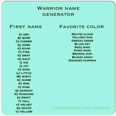 warrior clan name ideas