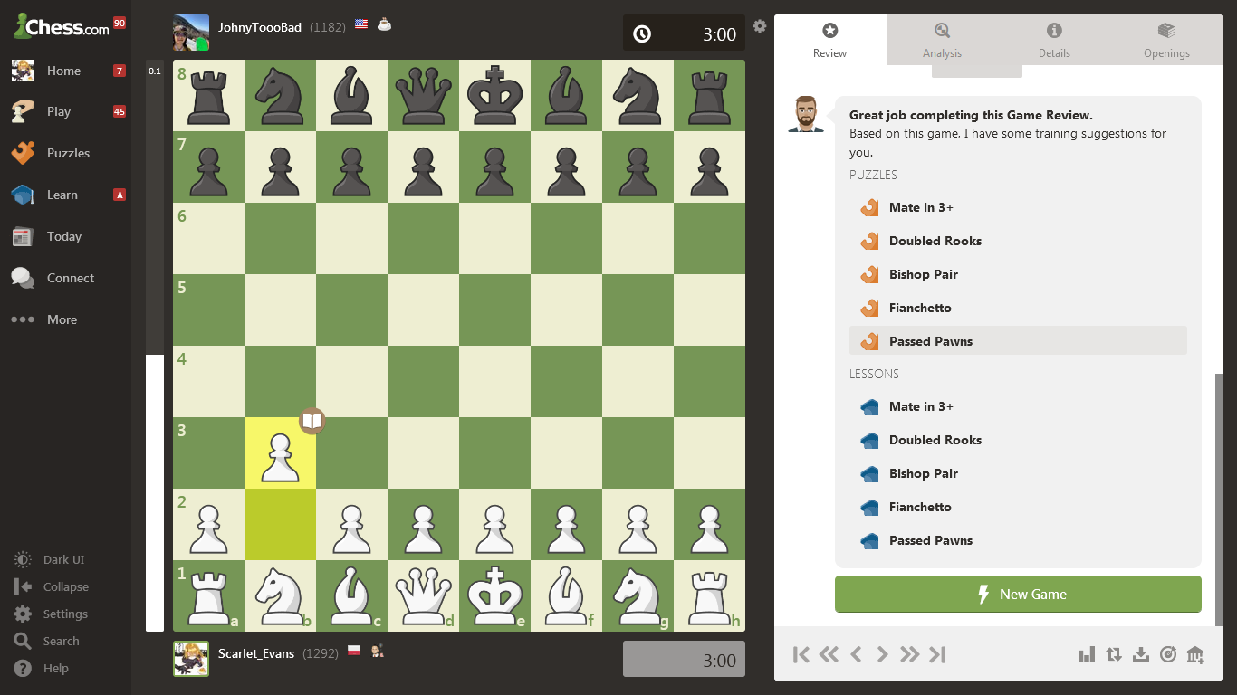 Problem with Live Chess - Players ratings disappeared - Chess