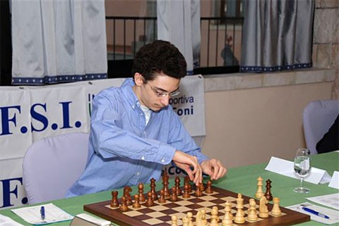 Italo-american Fabiano Caruana, Italian chess champion in office