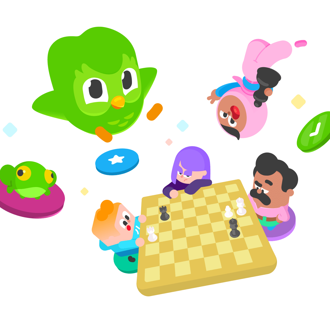 Jogue xadrez com Duo - Parceria  x Duolingo 
