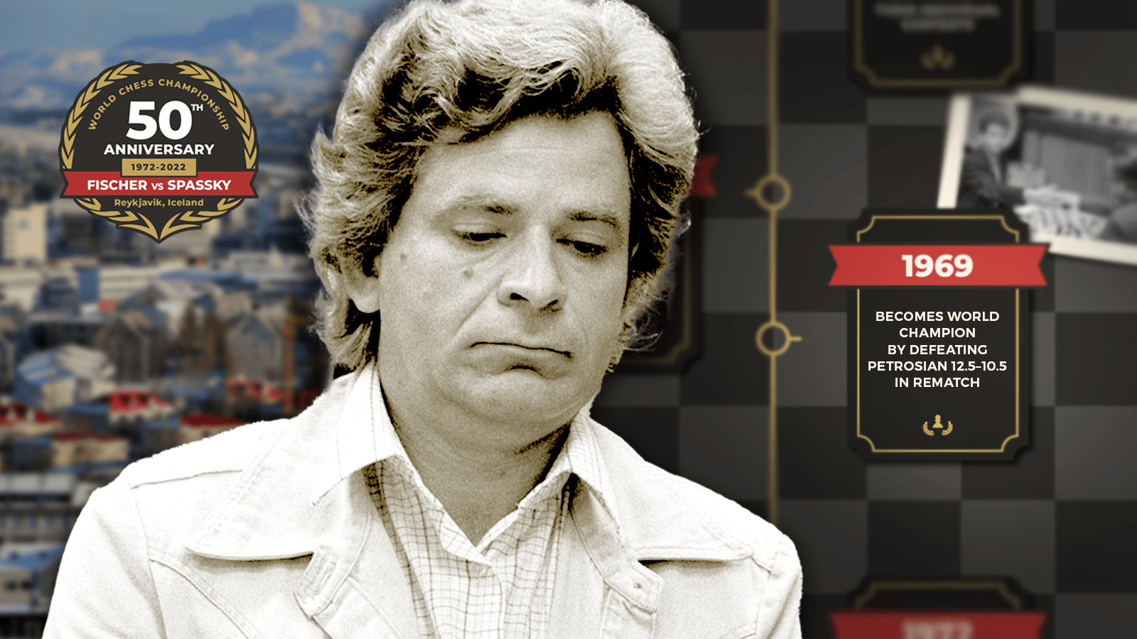 Boris SPASSKY 10th World Chess Champion 1969/72 Russian Jewish Judaica pin  Badge