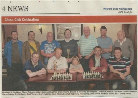 Gorey Chess Club news...