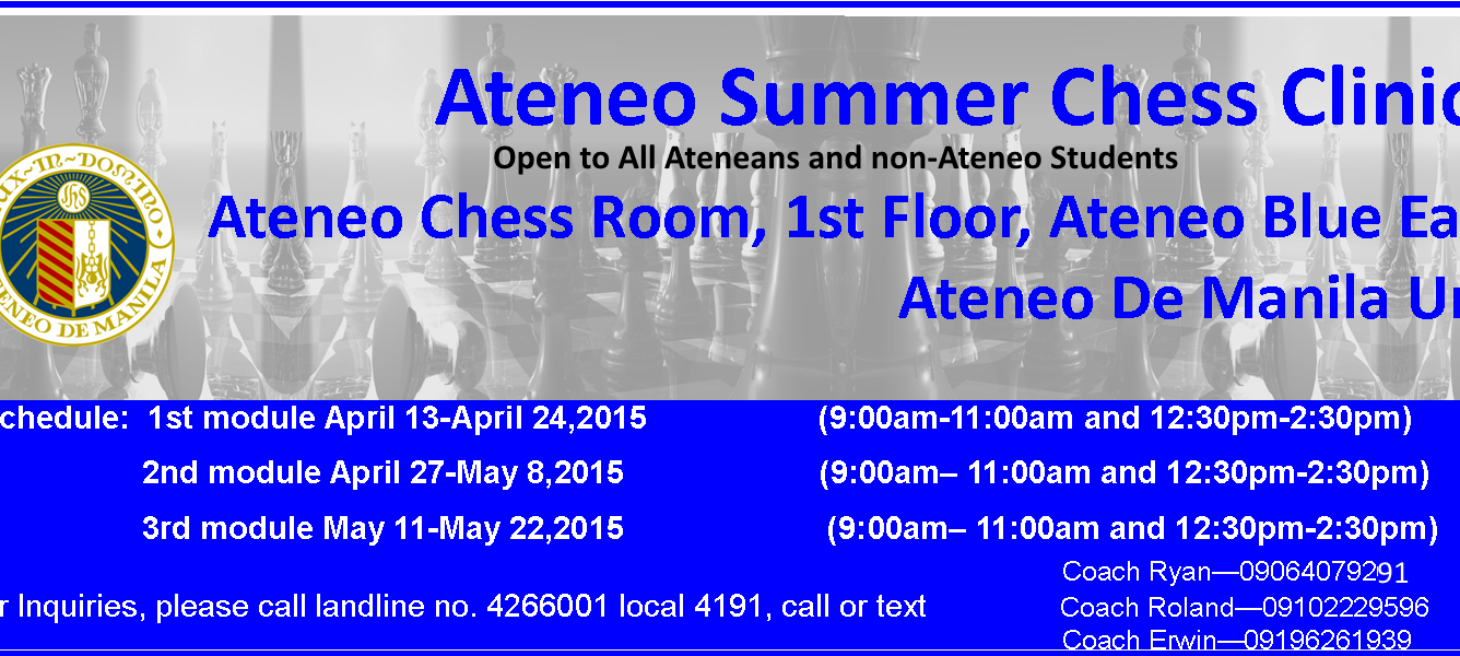 Ateneo Summer Chess Clinic 2015