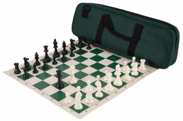 Legend Alegria Tournament Staunton Plastic Chess Set and Storage Bag 
