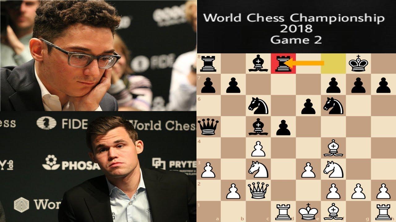 WCC 2018 Rd 2: Black wins the opening battle once again, Magnus manages to withstand Fabiano's prep