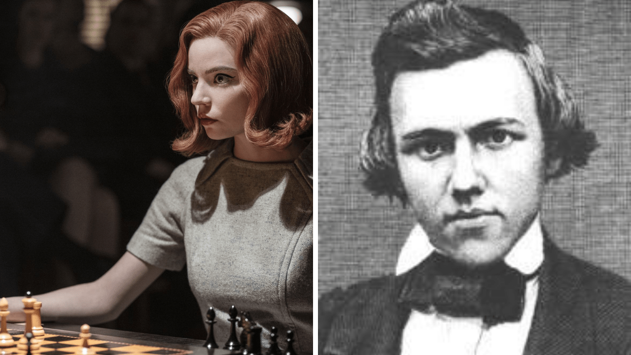 Similarities between Paul Morphy and Beth Harmon (The Queen's