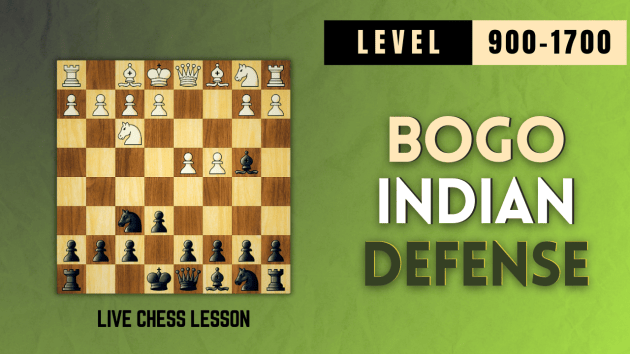 Learn Bogoindian defense - from a live chess lesson
