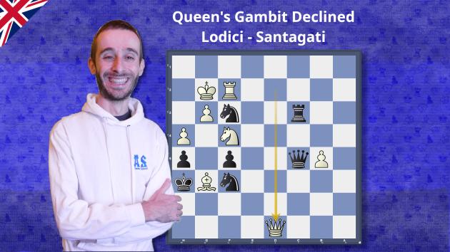 Queen's Gambit Declined - Carlsbad Structure - GM Lodici vs FM Santagati