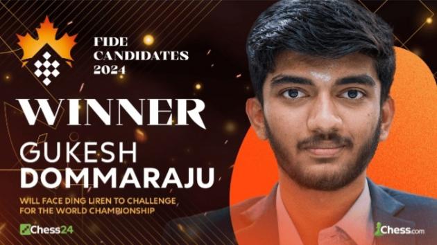 Gukesh D the youngest winner ever of the Candidates
