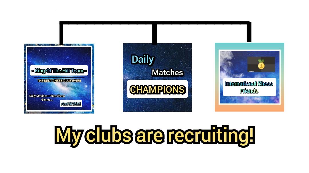 My clubs are recruiting!