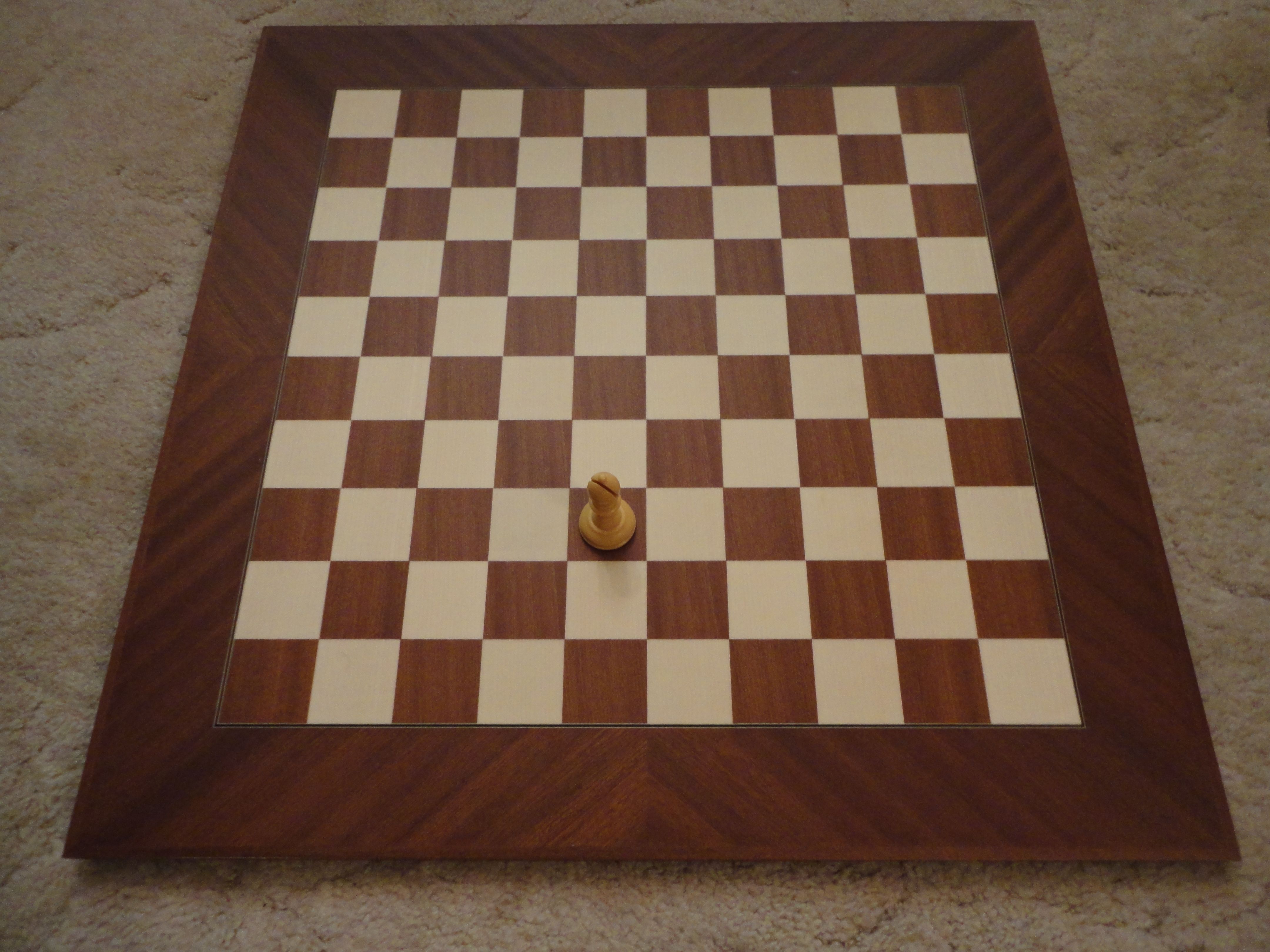 Vinyl Musketeer Variant Chess Board Brown 12x12 Square 