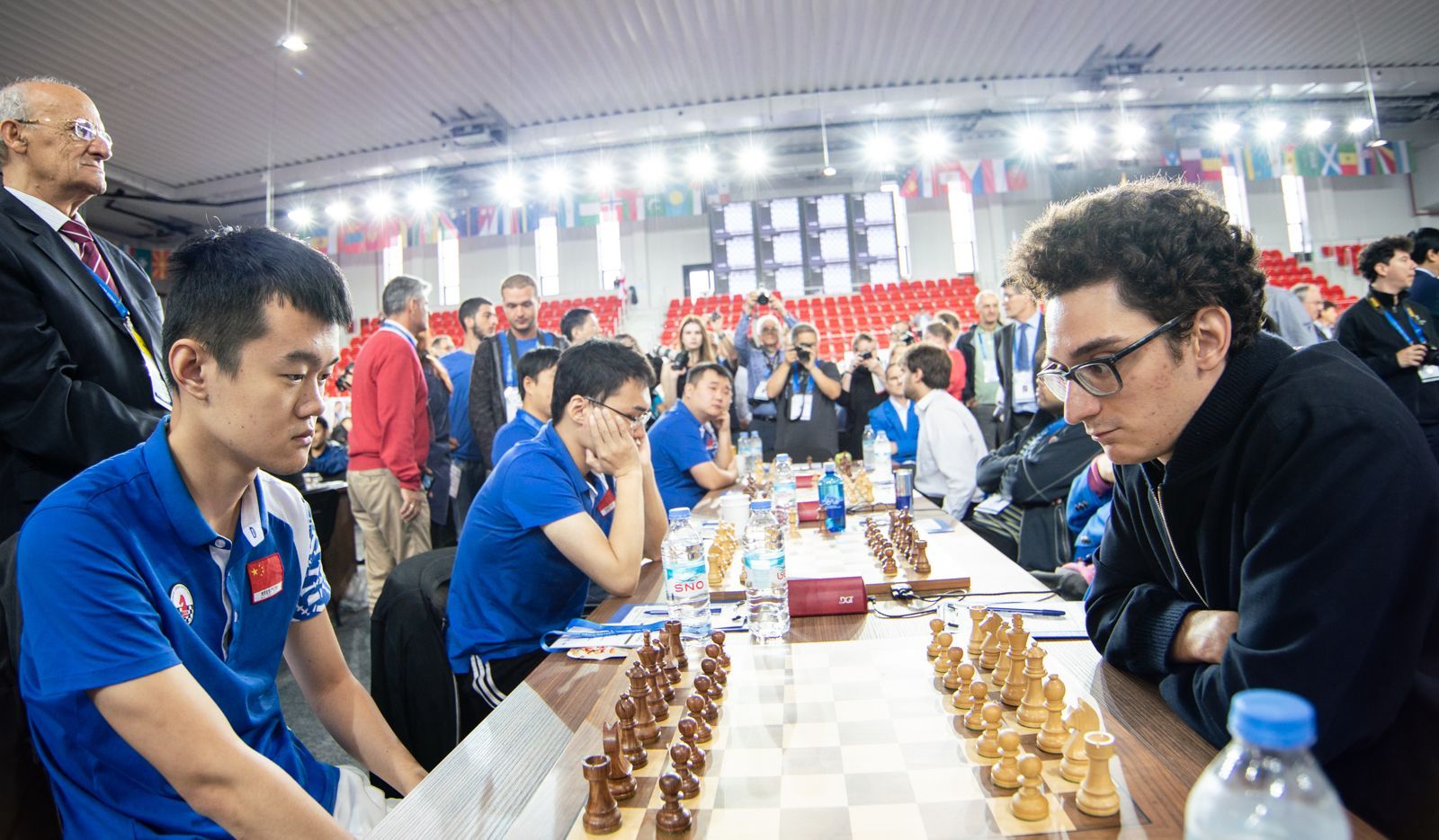 Ding vs Caruana at the 2018 Chess Olympiads
