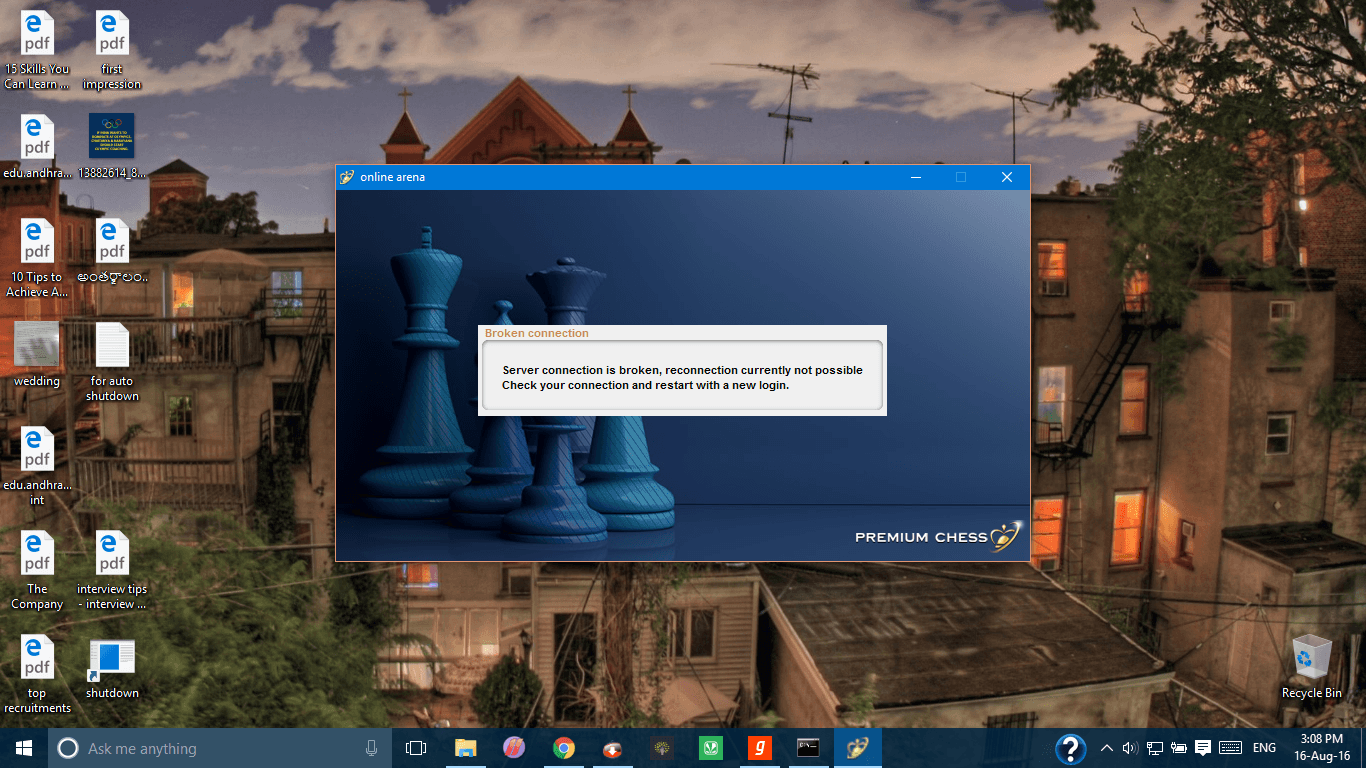 Chess FIDE Online arena software is not working - Chess Forums 