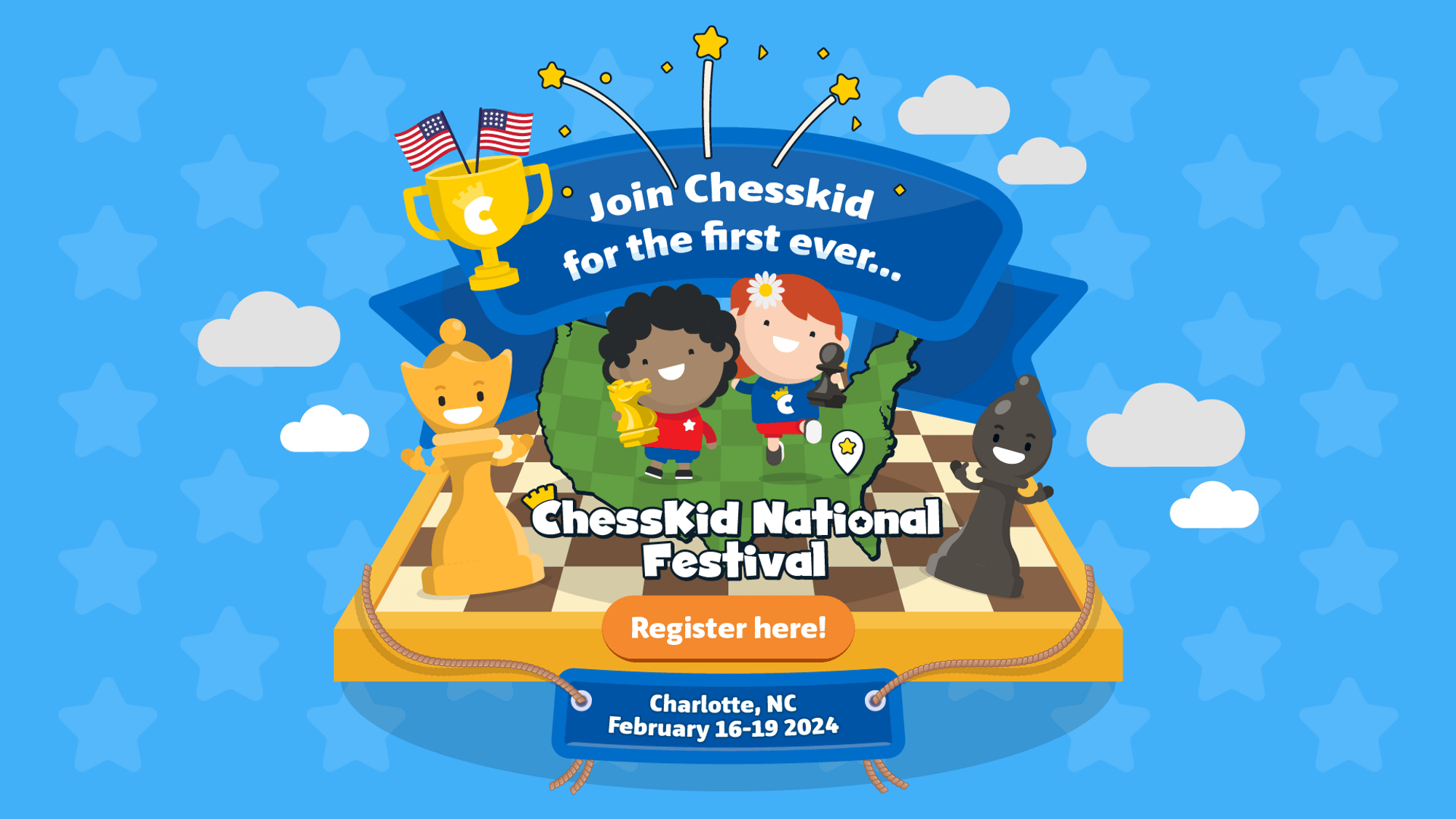 GothamChess on X: Super excited to announce the ChessKid National Festival  in Charlotte, North Carolina, February 2024. I will be there all 4 days  signing books, doing lectures, playing games, and more.