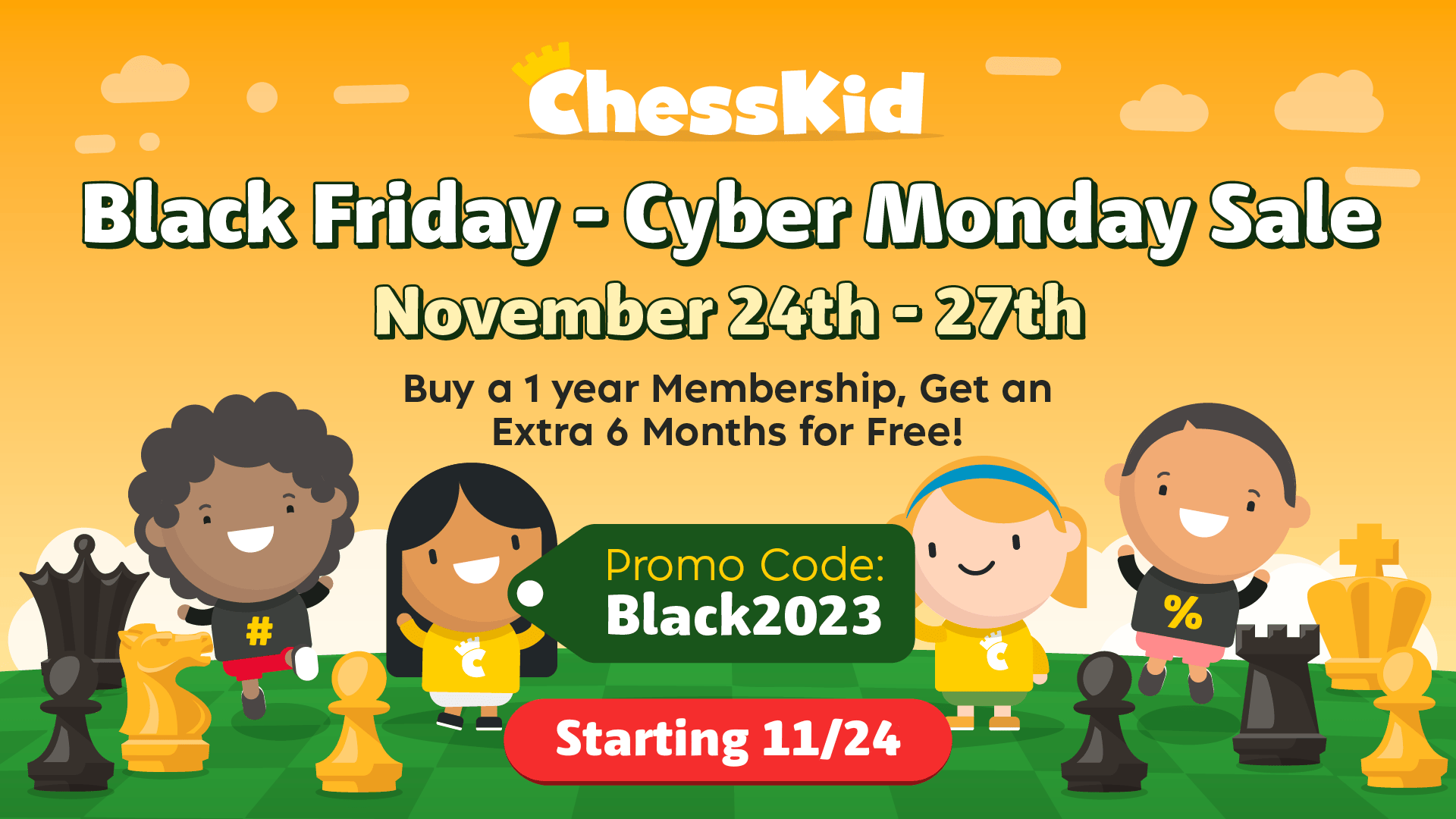ChessKid Black Friday to Cyber Monday Sale! 