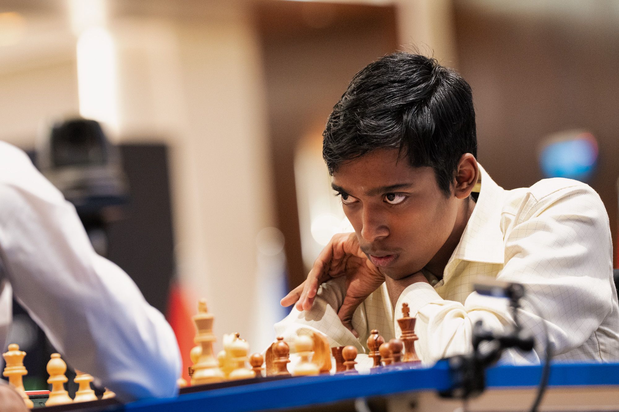 After 6 draws, GM Rameshbabu Praggnanandhaa scores his first win in the  FIDE Grand Swiss 2023! In the 7th round, Praggnanandhaa defeated GM…