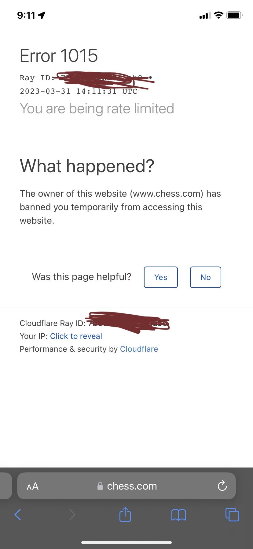 Login issues and rate limited? - Chess Forums 