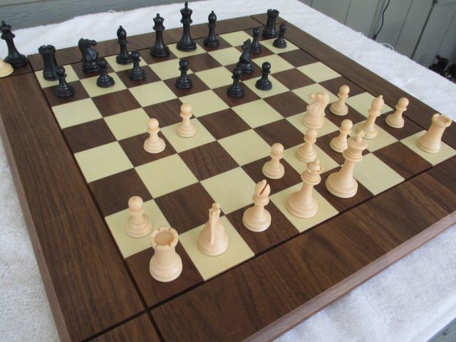 A&A 18 Professional Tournament Chess Board with 1.9 Squares/Combination with 3.75 King Height Chess Pieces 