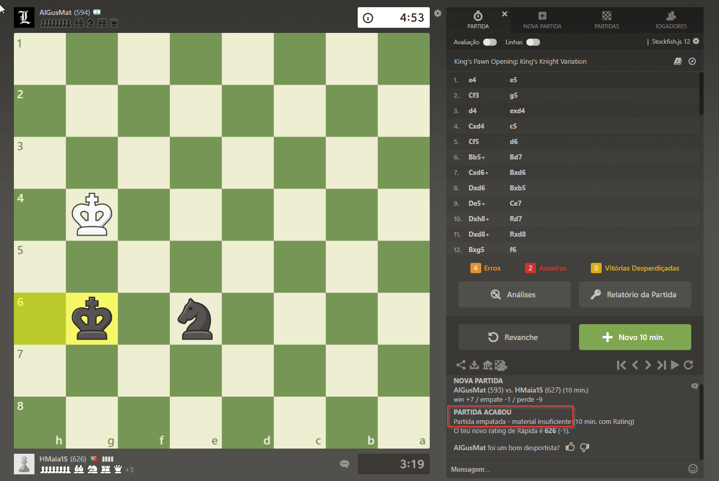 Deu empate?/xadrez 