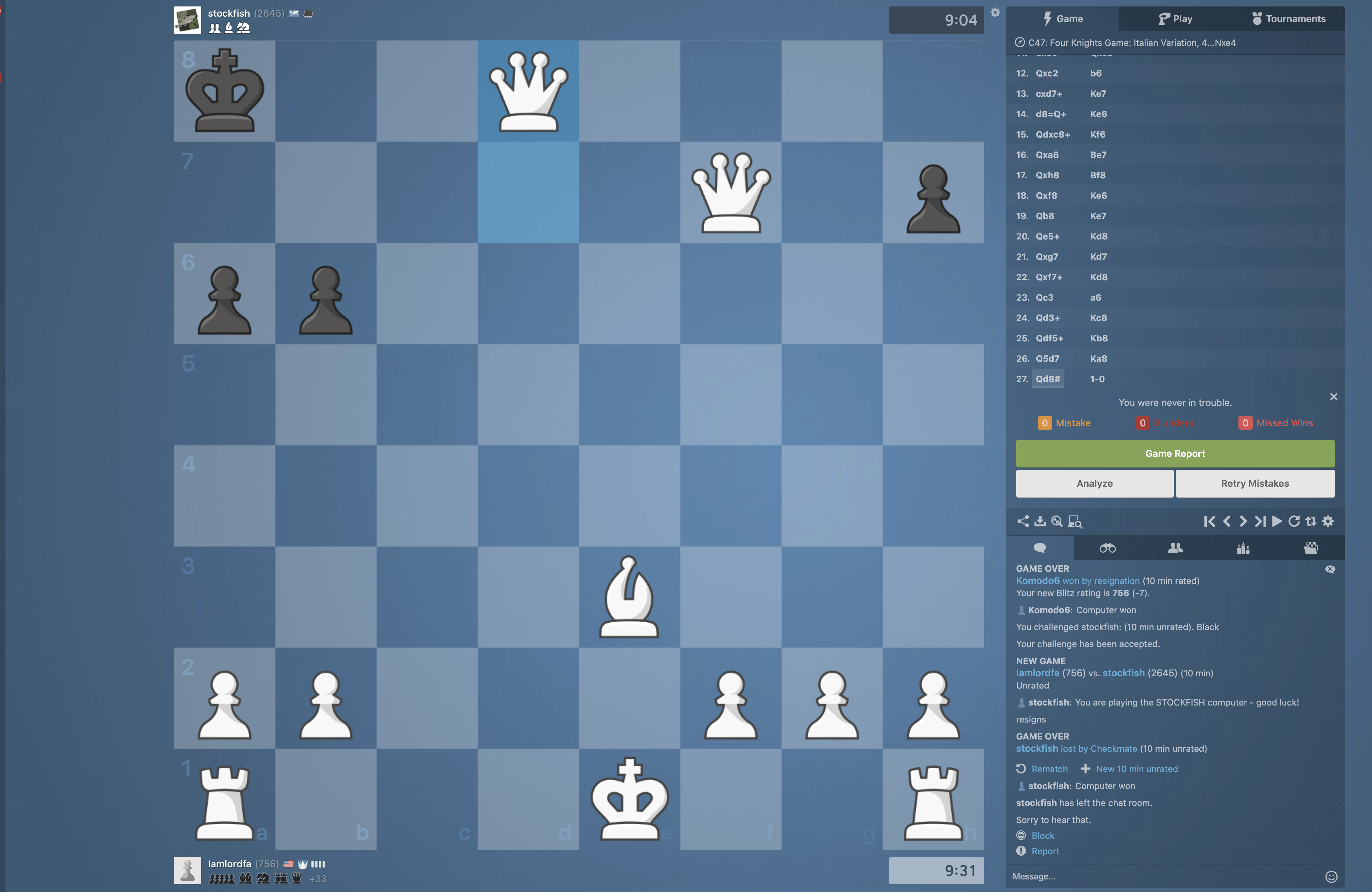 AlphaZero beats Stockfish in chess match