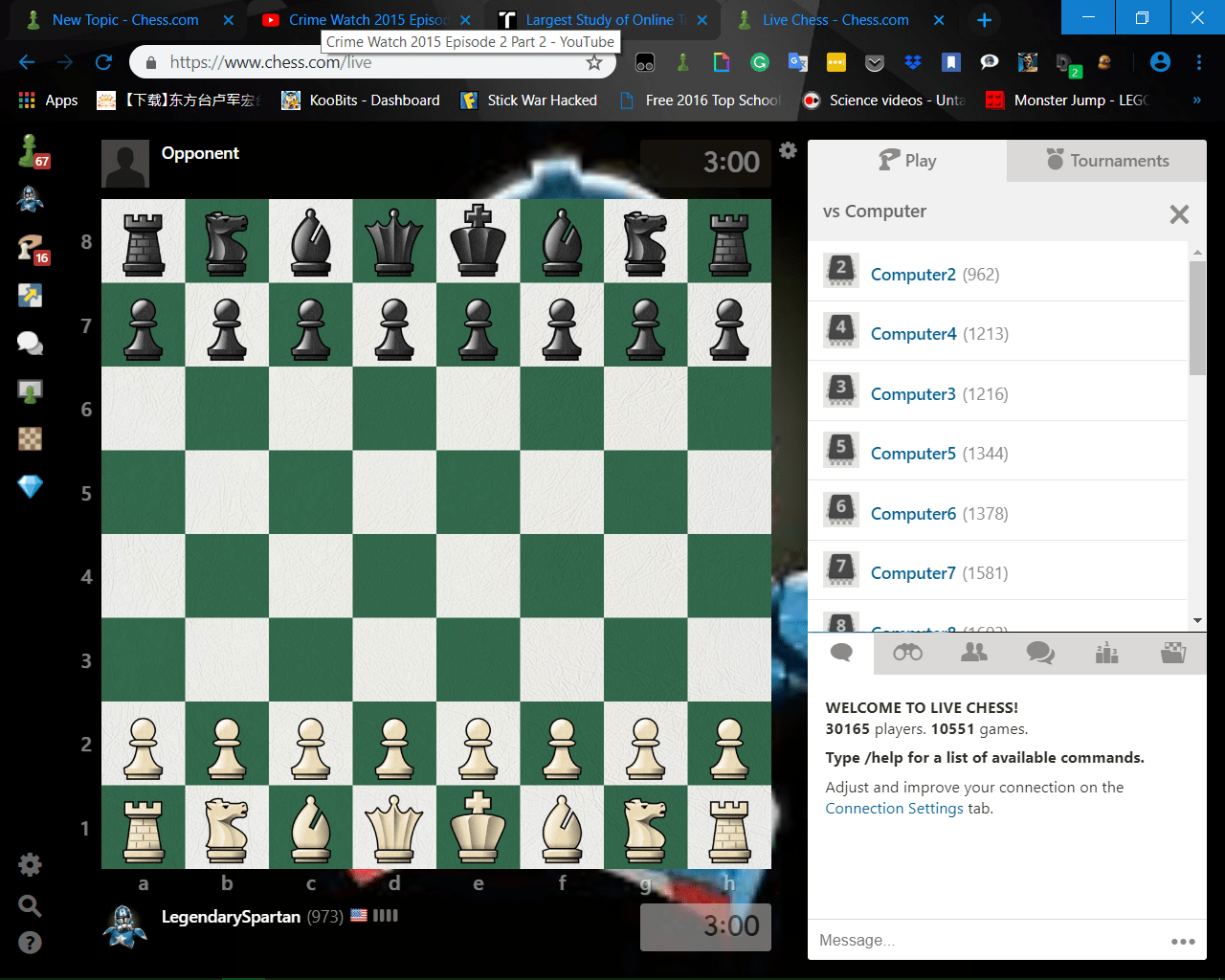 What happened to Computer 1 ? - Chess Forums 