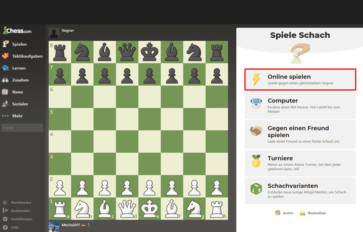 online schach spielen gegen freunde
