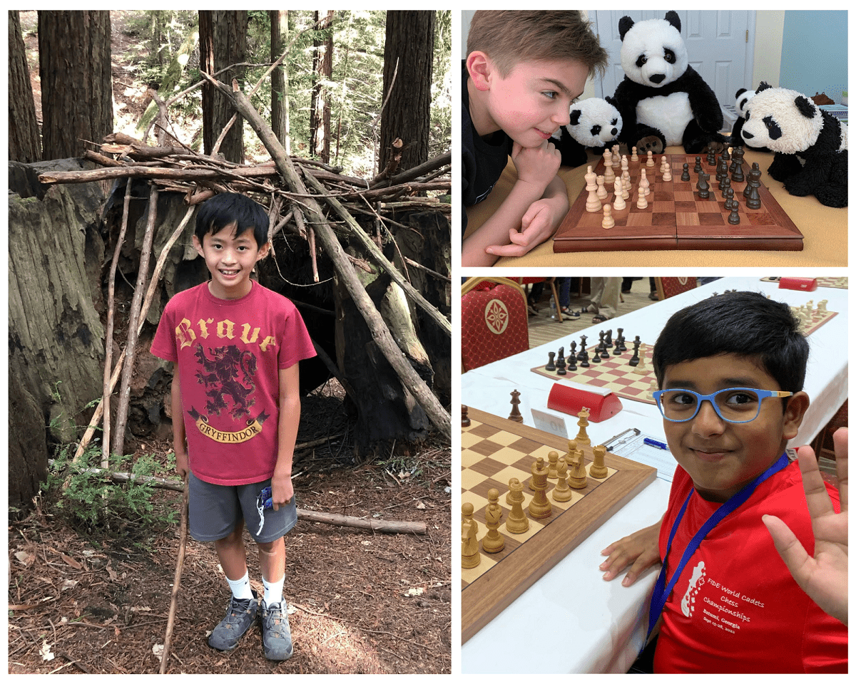 An image compilation of three ChessKids who will be participating in the 2022 All-Star Finals.
