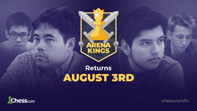 ภาพที่ประกาศว่า Arena Kings กลับมาในวันที่ 3 สิงหาคม