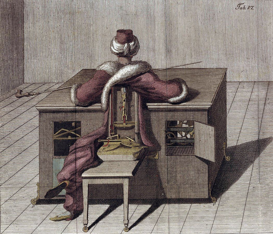 The Turk, a chess-playing robot, was a hoax that started an early  conversation about AI.