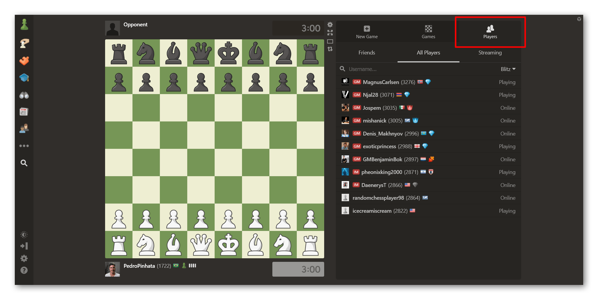 ดูผู้เล่นคนอื่นบน Chess.com