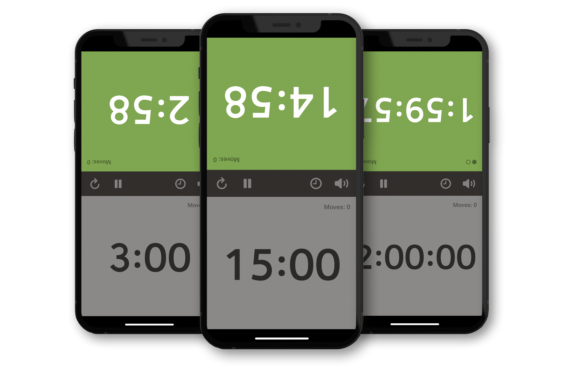 The Chess Clock App comes with popular time presets.