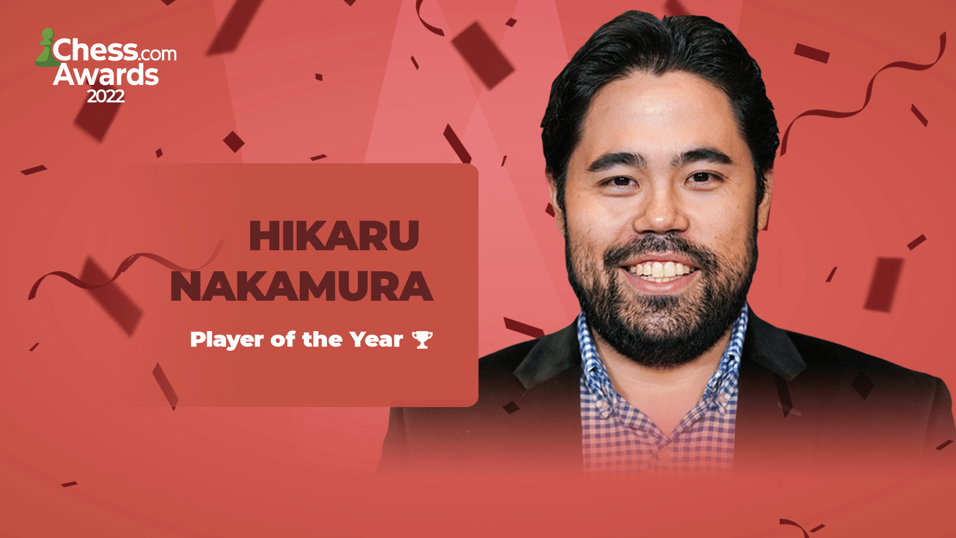2022 Chess.com Awards Winners Player of the Month Hikaru Nakamura