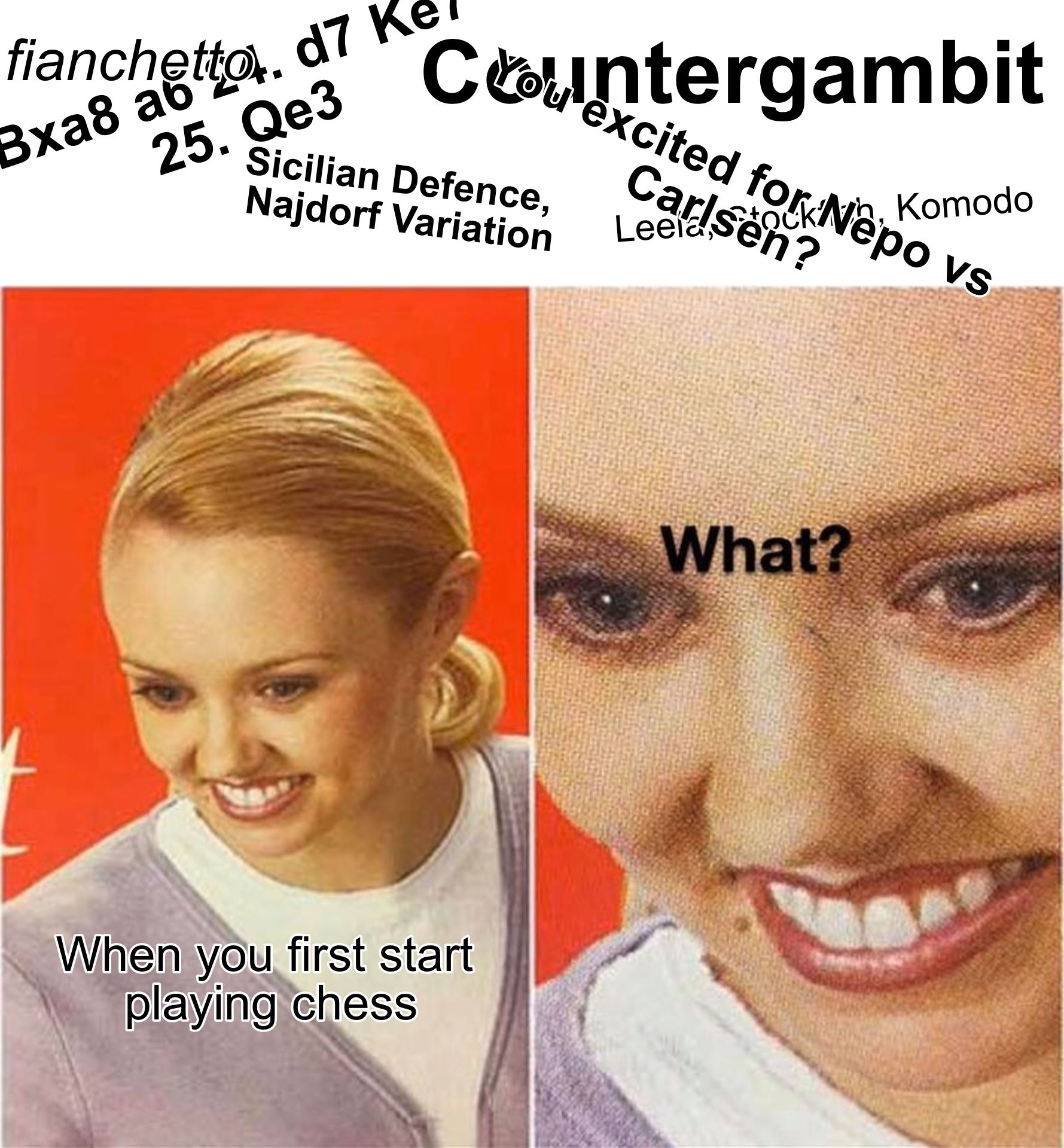 b Me making chess memes no one understands Peo - Memegine