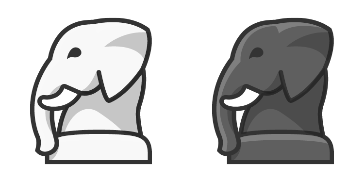 Unusual chess pieces: the elephant.