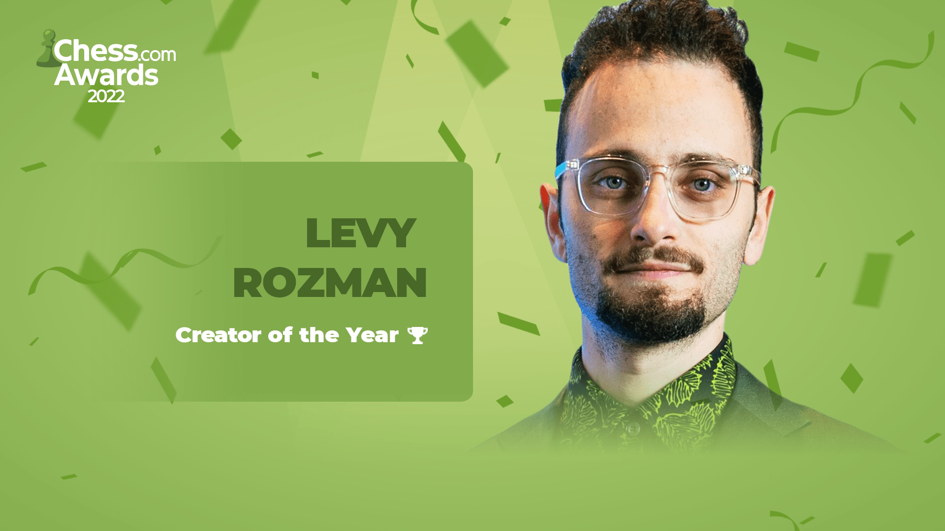 2022 Chess.com Awards Winners Creator of the Year Levy Rozman