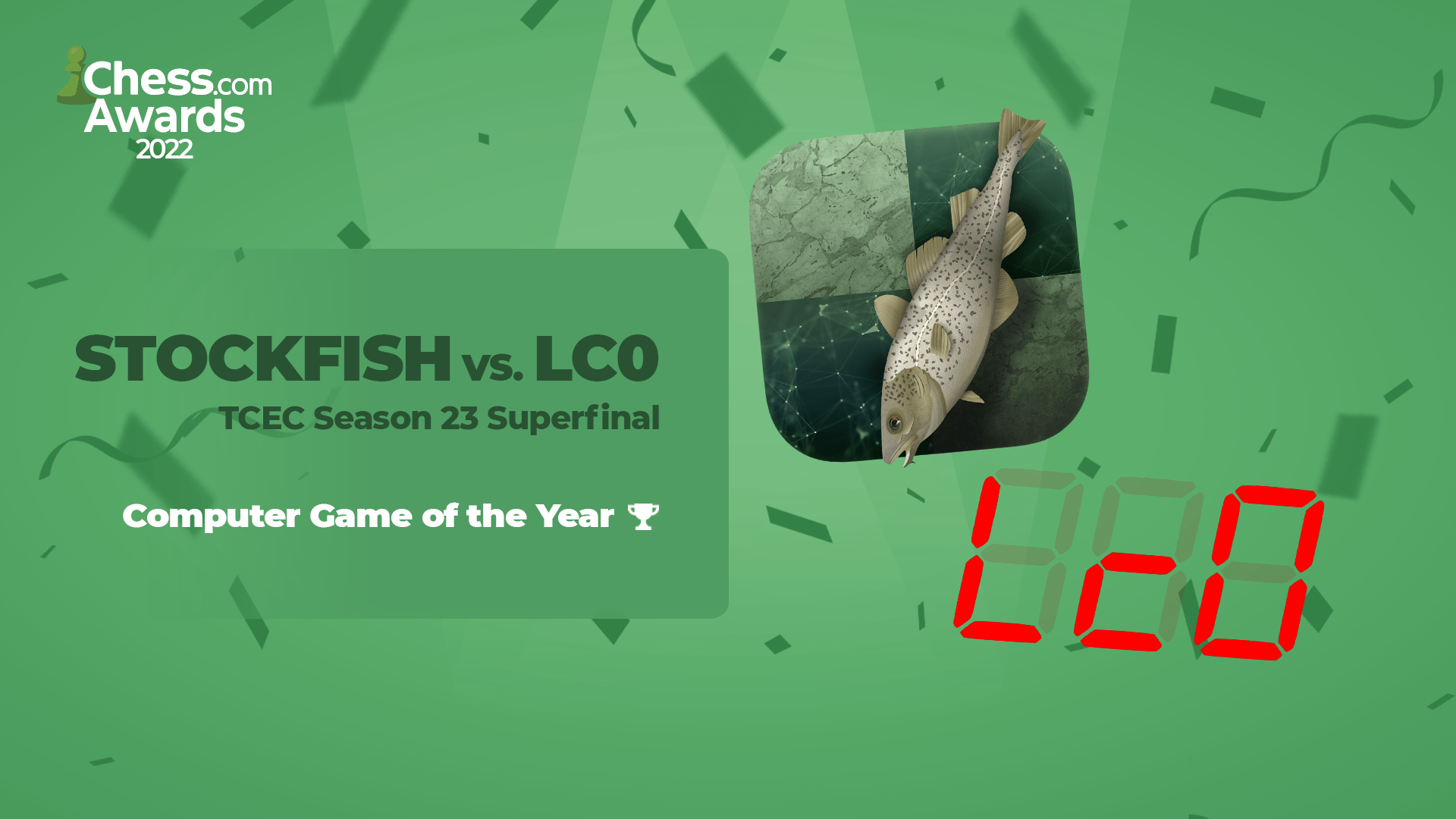 2022 Chess.com Awards Winners Computer Game of the Year Stockfish vs. Lc0