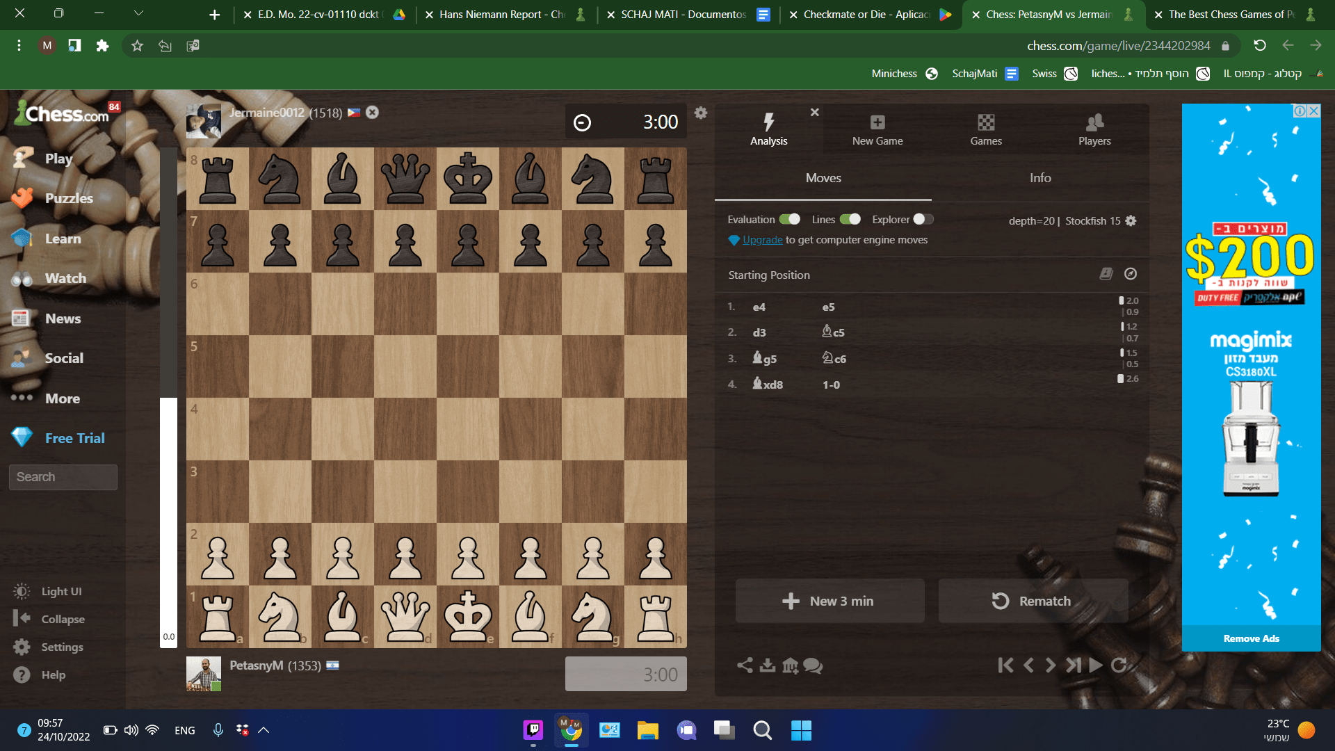 Bug when playing against computer - Chess Forums 