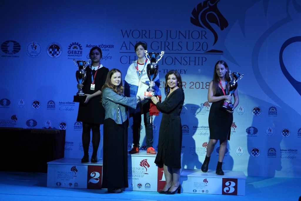 Aleksandra Maltsevskaya, Nino Khomeriki, Gulrukhbegim Tokhirjonova World Juniors Girls 2018