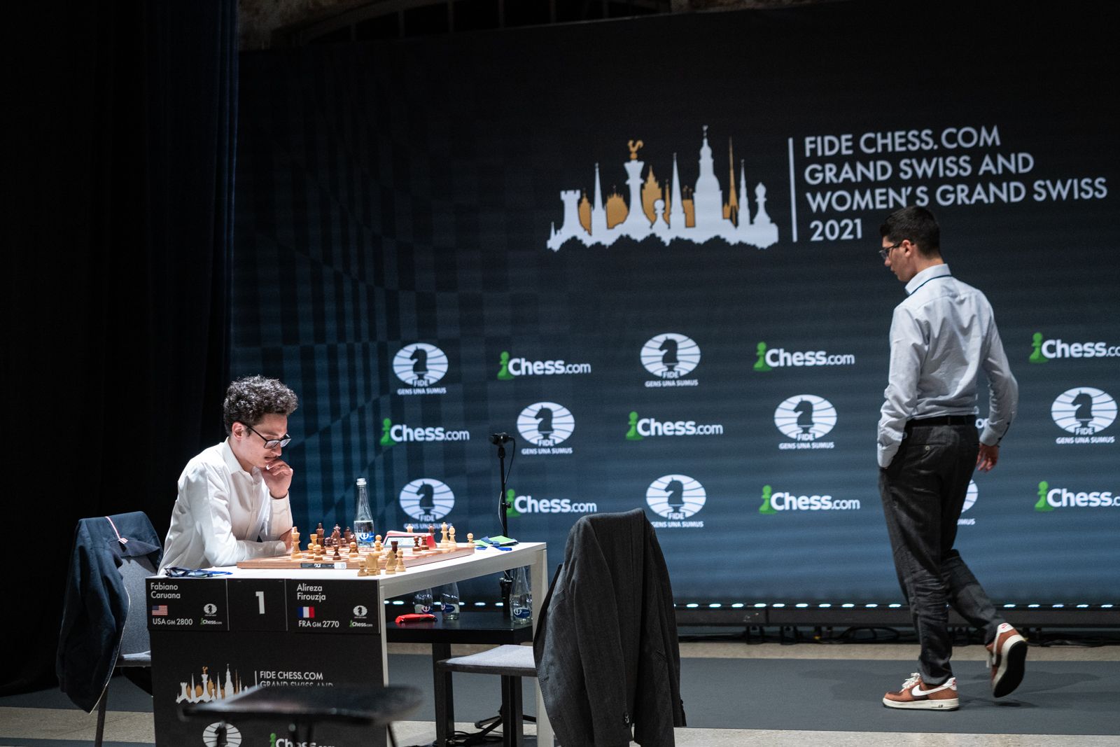 FIDE  Grand Swiss R8: Firouzja Increases Lead, Now World #4 