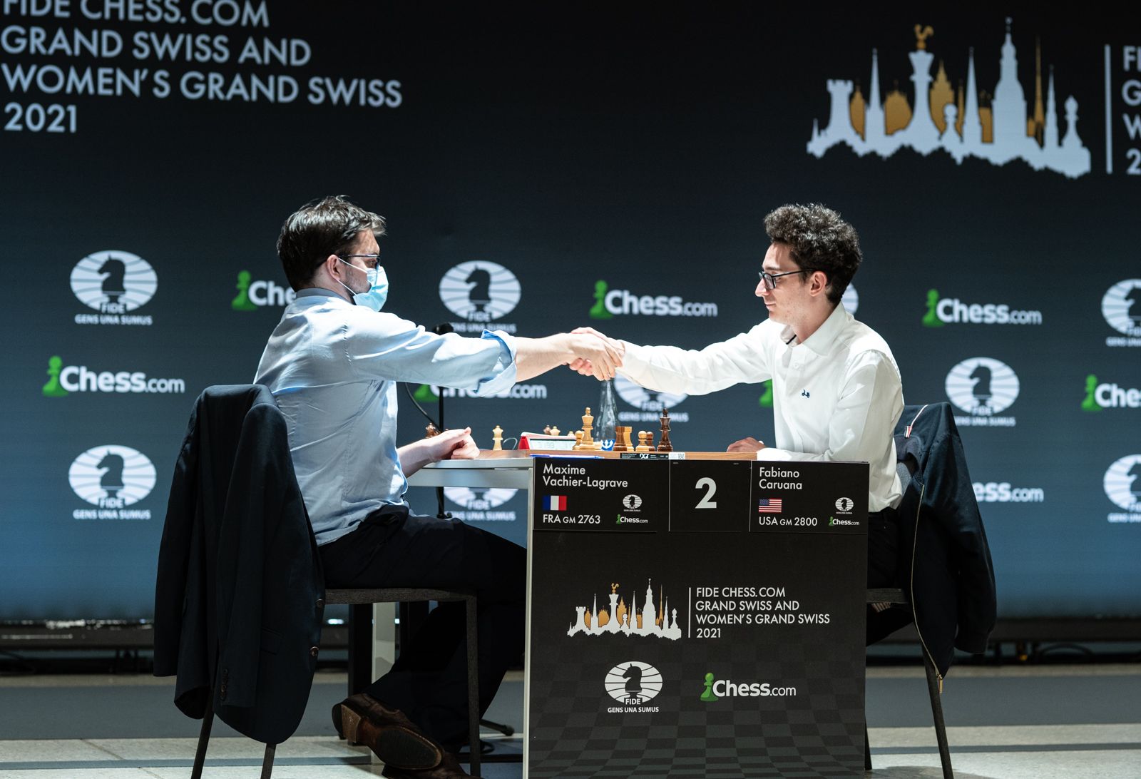 Fabiano Caruana vs Alireza Firouzja. 2021 FIDE Chess.com Grand Swiss Rd 9.  Those Pawns Man!! 