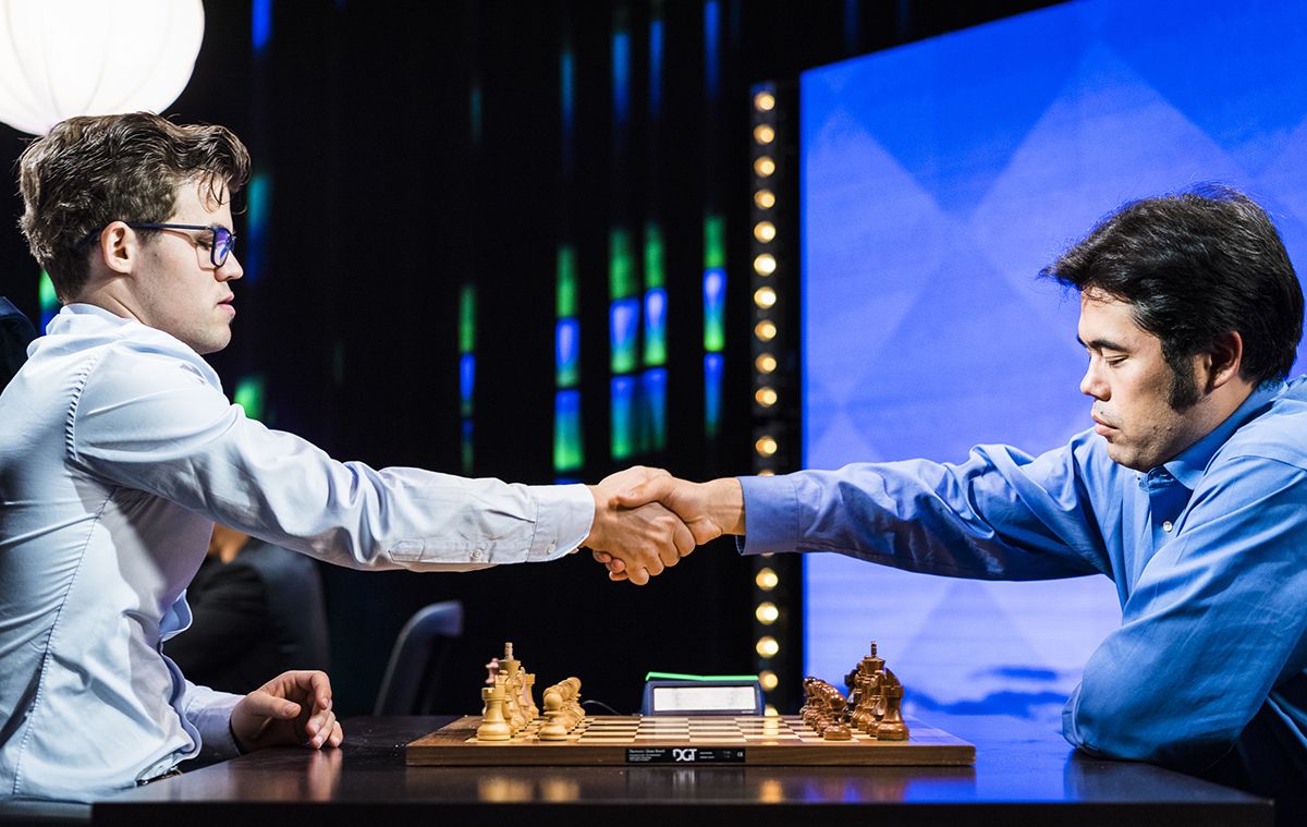 The title game, Magnus Carlsen vs Hikaru Nakamura