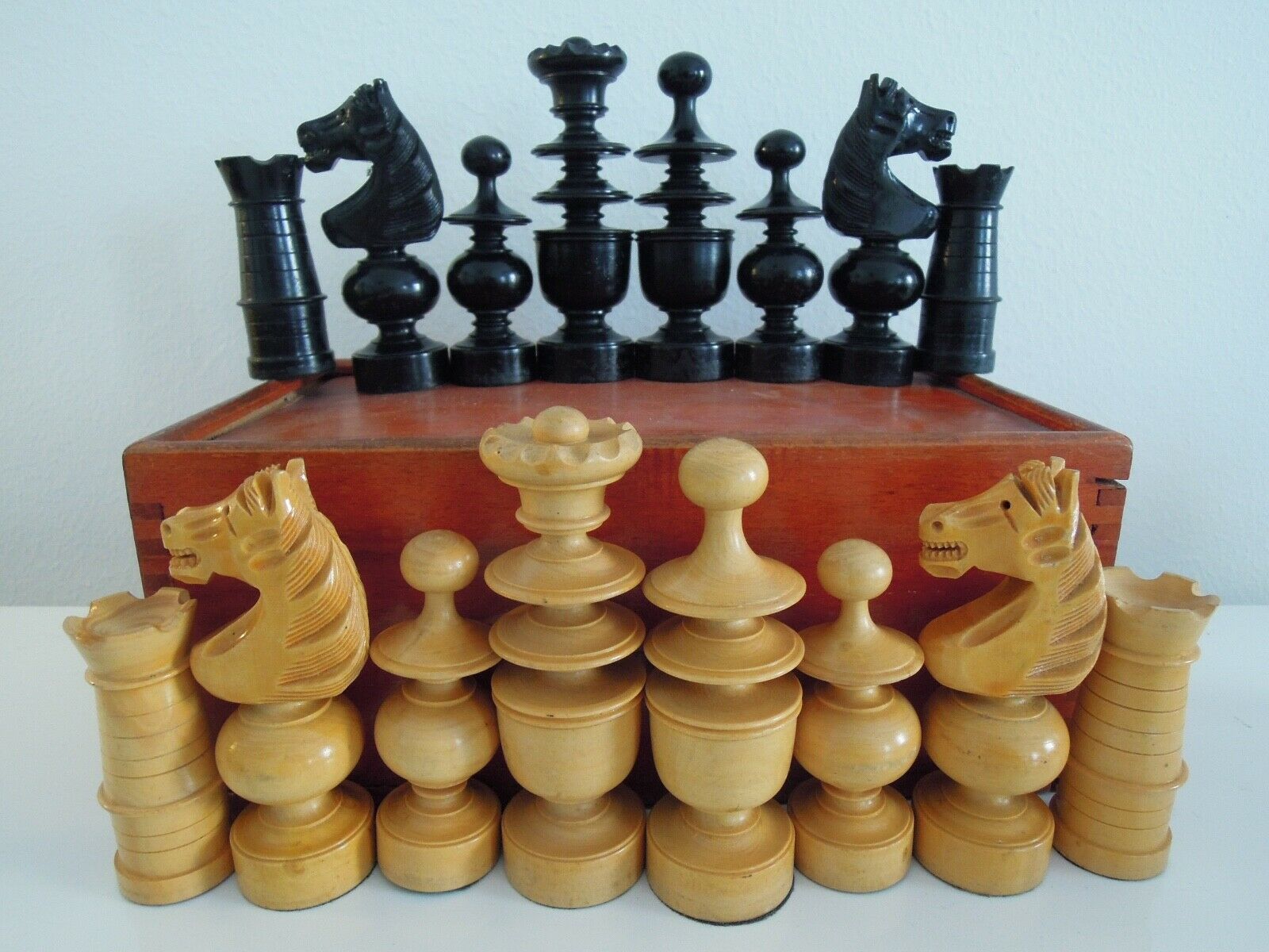 Antique Original Turned Wood French Regence Chess Pieces Set Choose Piece 