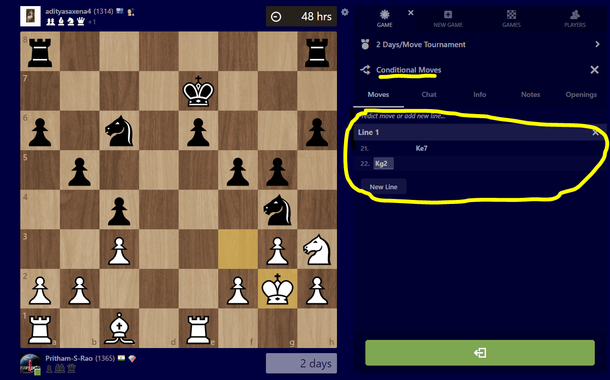 What is triggered conditional move in daily chess - Chess Forums
