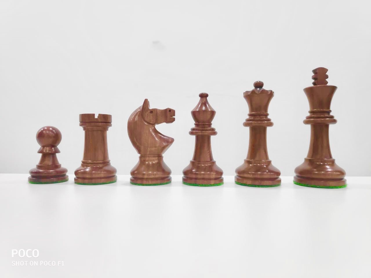 4 QUEENS 4" King Staunton Wood BRIDLED Knight Chess Set Walnut & Maple Board 19" 
