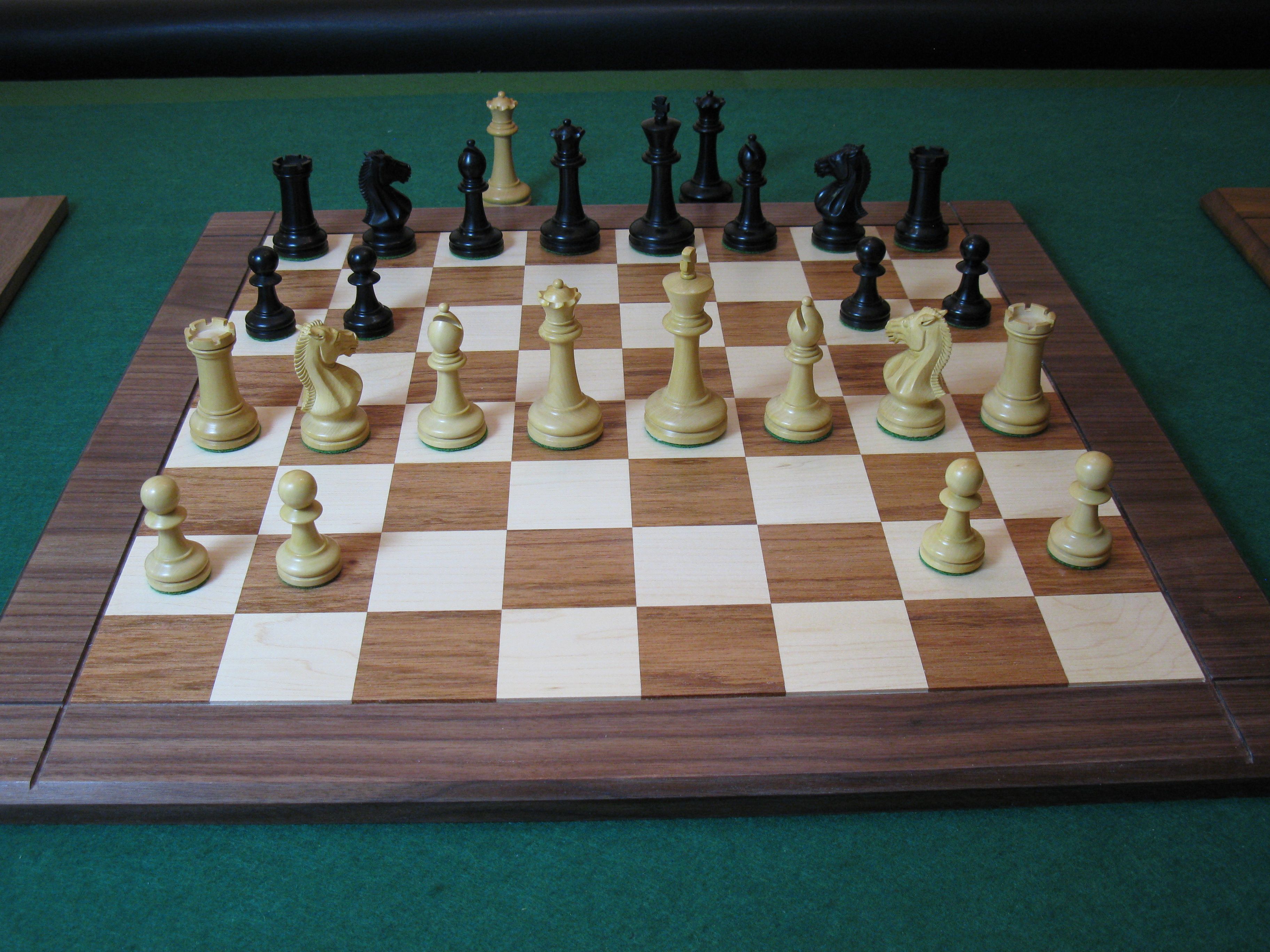 3.0" King The Classic Chess Set Ebonized Boxwood Pieces Only 