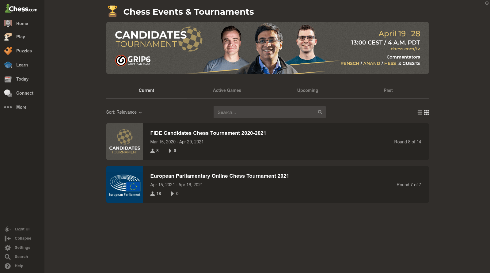 Access chessbomb.com. Live Chess Tournaments - Follow Top Events - Chess.com