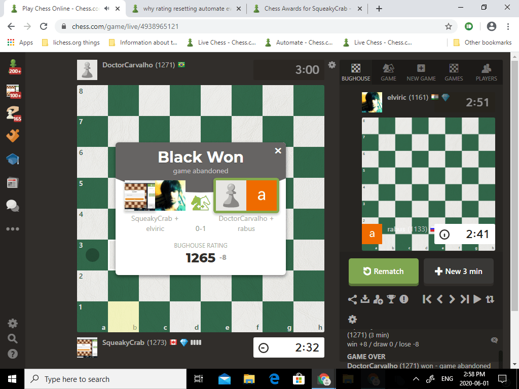 Unfair live chess bug - Chess Forums 